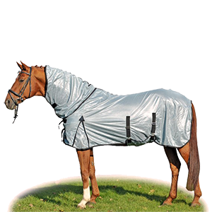Letní deka na koně proti mouchám HKM Lyon s krkem velikost 115